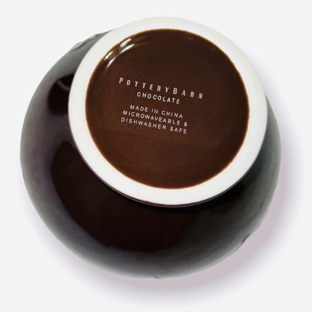 2 Pottery Barn chocolate Dessert BOWLS